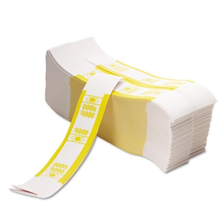 Pm Company PM Company 55031 Color-Coded Kraft Currency Straps- $10 Bill- $1000- Self-Adhesive- 1000/Pack 55031